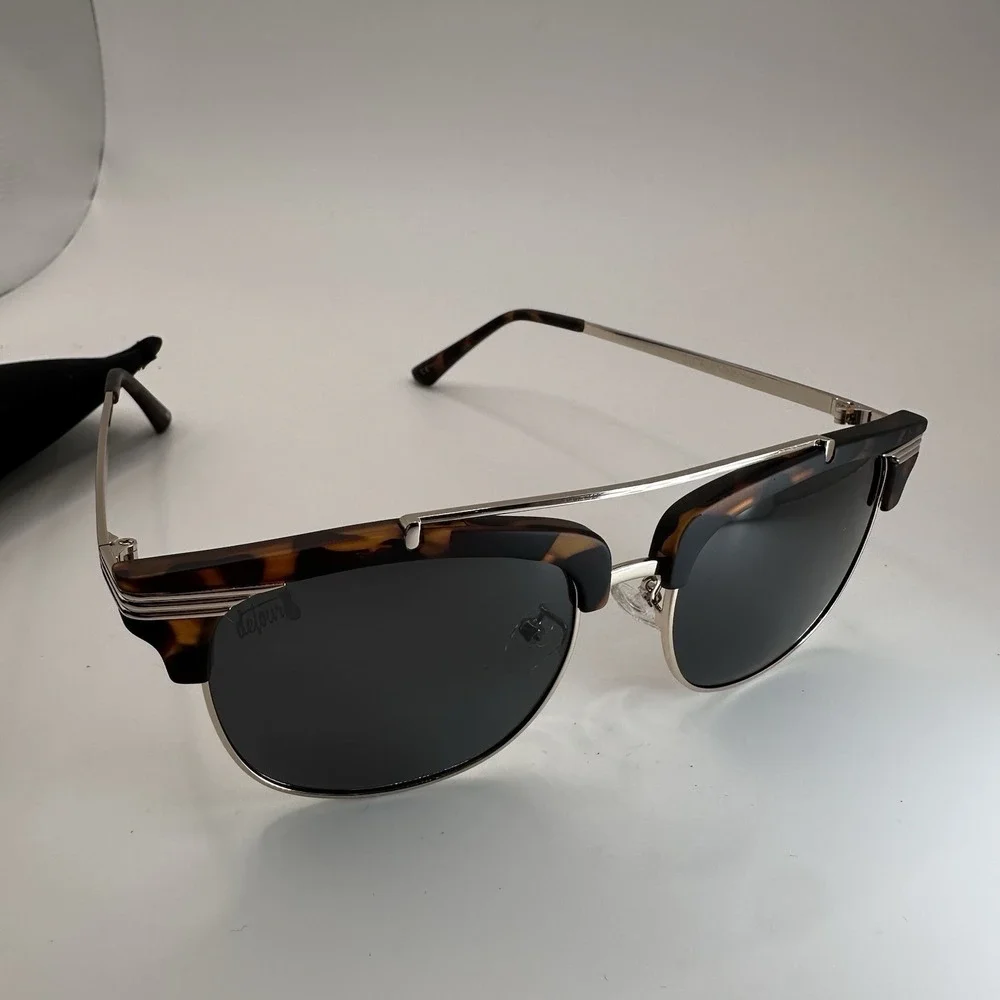 Detour Castaway M Sunglasses‎ Polarized Lenses Gold Metal Tortiseshell Unisex
